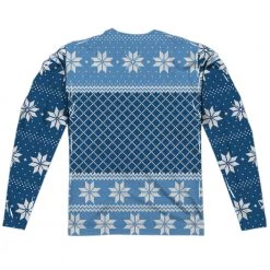 Trevco Men's Frosty The Snowman Frosty Sweater Sublimated Long Sleeve Tee