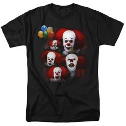 Trevco Men's It Many Faces Of Pennywise Tee New