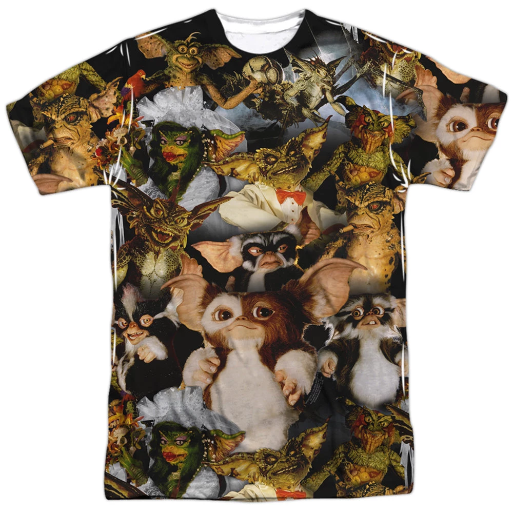 Trevco New Men's Gremlins Pack Of Gremlins Sublimated Tee 1 Trevco New Men's Gremlins Pack Of Gremlins Sublimated Tee