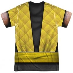 Trevco Men's Mortal Kombat Scorpion Outfit Sublimated Tee New