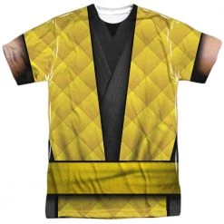 Trevco Men's Mortal Kombat Scorpion Outfit Sublimated Tee New