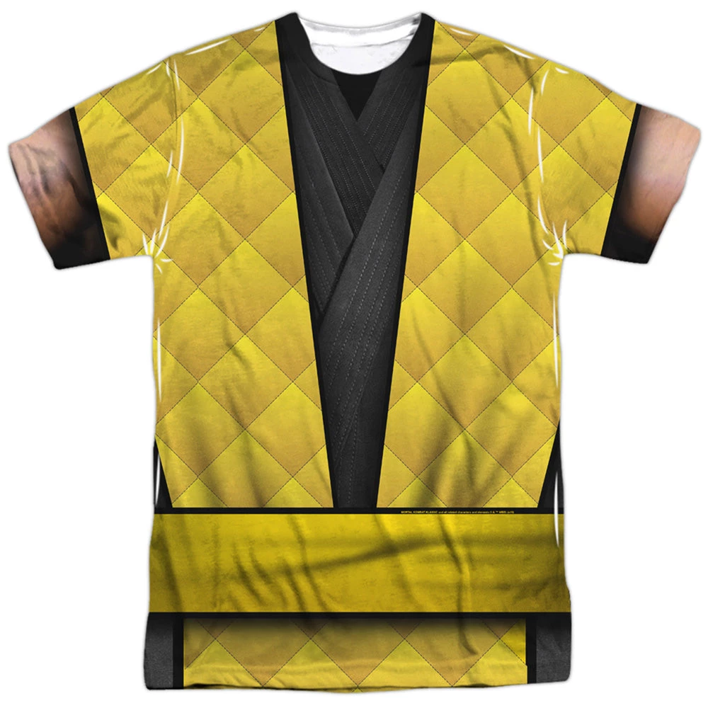 Trevco Men's Mortal Kombat Scorpion Outfit Sublimated Tee New 1 Trevco Men's Mortal Kombat Scorpion Outfit Sublimated Tee New