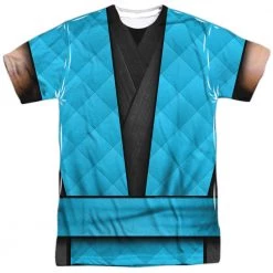 Trevco New Men's Mortal Kombat Sub Zero Outfit Sublimated Tee