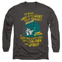 Trevco Men's Pinky And The Brain The World Long Sleeve Tee New