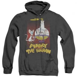 Trevco Men's Pinky And The Brain Lab Flask Heather Pullover Hoodie New