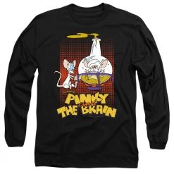 Trevco Men's Pinky And The Brain Lab Flask Long Sleeve Tee New