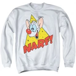 Trevco Men's Pinky And The Brain Narf Crewneck Sweatshirt New