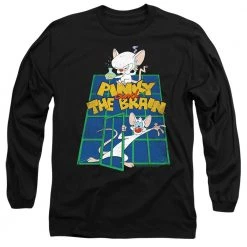 Trevco Men's Pinky And The Brain Ol Standard Long Sleeve Tee New