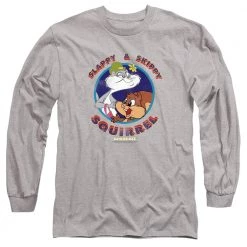 Trevco Men's Animaniacs Slappy & Skippy Squirrel Long Sleeve Tee