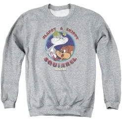 Trevco New Men's Animaniacs Slappy And Skippy Squirrel Crewneck Sweatshirt