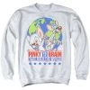 Trevco Men's Pinky And The Brain Campaign Crewneck Sweatshirt New