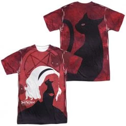 Trevco New Men's Chilling Adventures Of Sabrina Cats Sublimated Tee