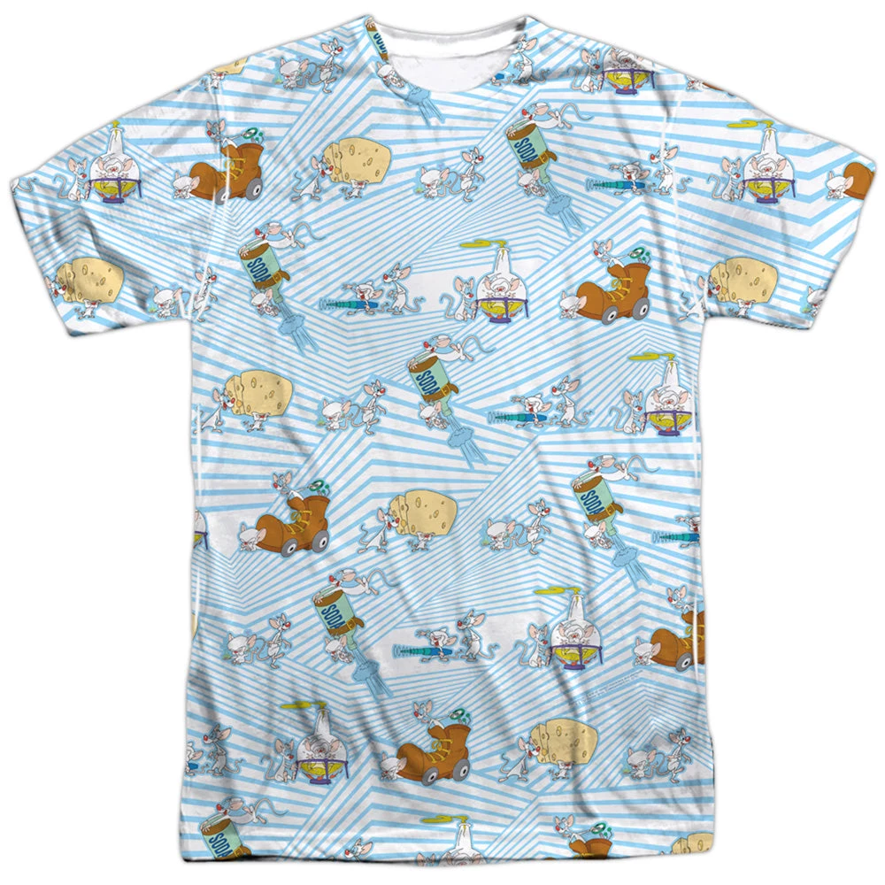 Trevco Men's Pinky And The Brain Experiments Sublimated Tee New 1 Trevco Men's Pinky And The Brain Experiments Sublimated Tee New