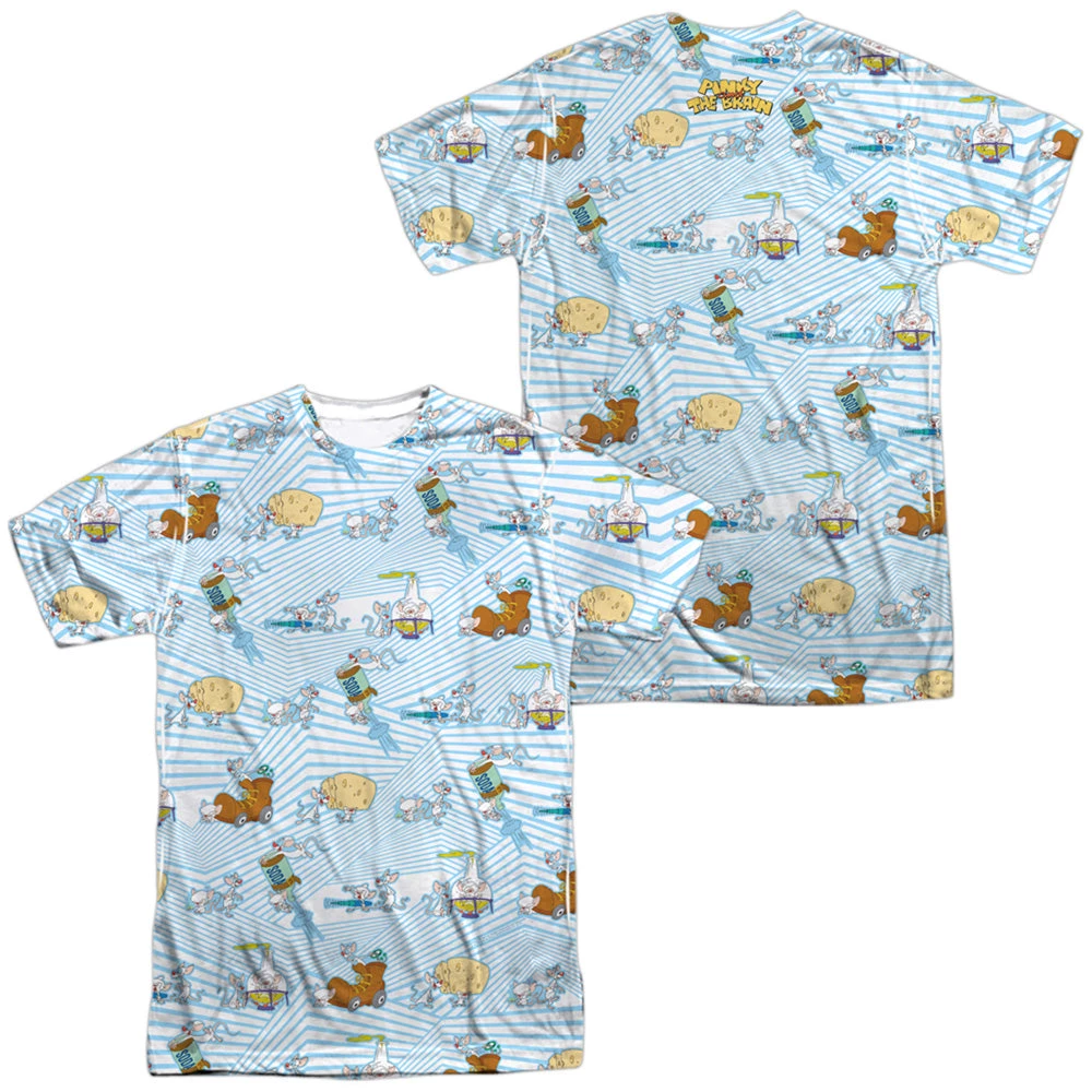 Trevco Men's Pinky And The Brain Experiments Sublimated Tee New 3 Trevco Men's Pinky And The Brain Experiments Sublimated Tee New