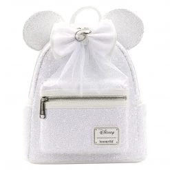 Loungefly Disney Minnie Sequin Wedding Mini Backpack New
