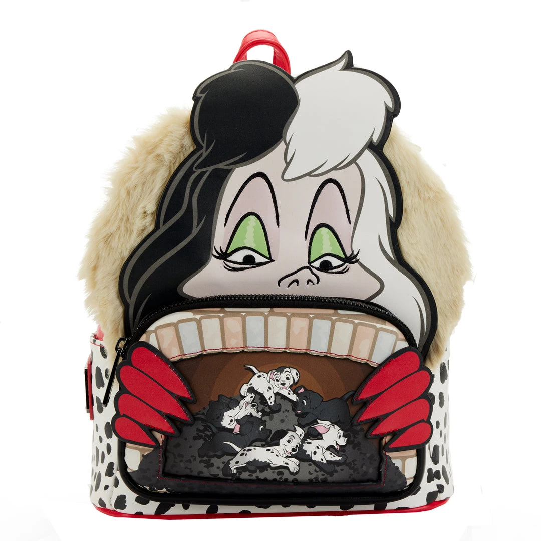 Loungefly Disney 101 Dalmatians Villains Scene Cruella Mini Backpack New 1 Loungefly Disney 101 Dalmatians Villains Scene Cruella Mini Backpack New