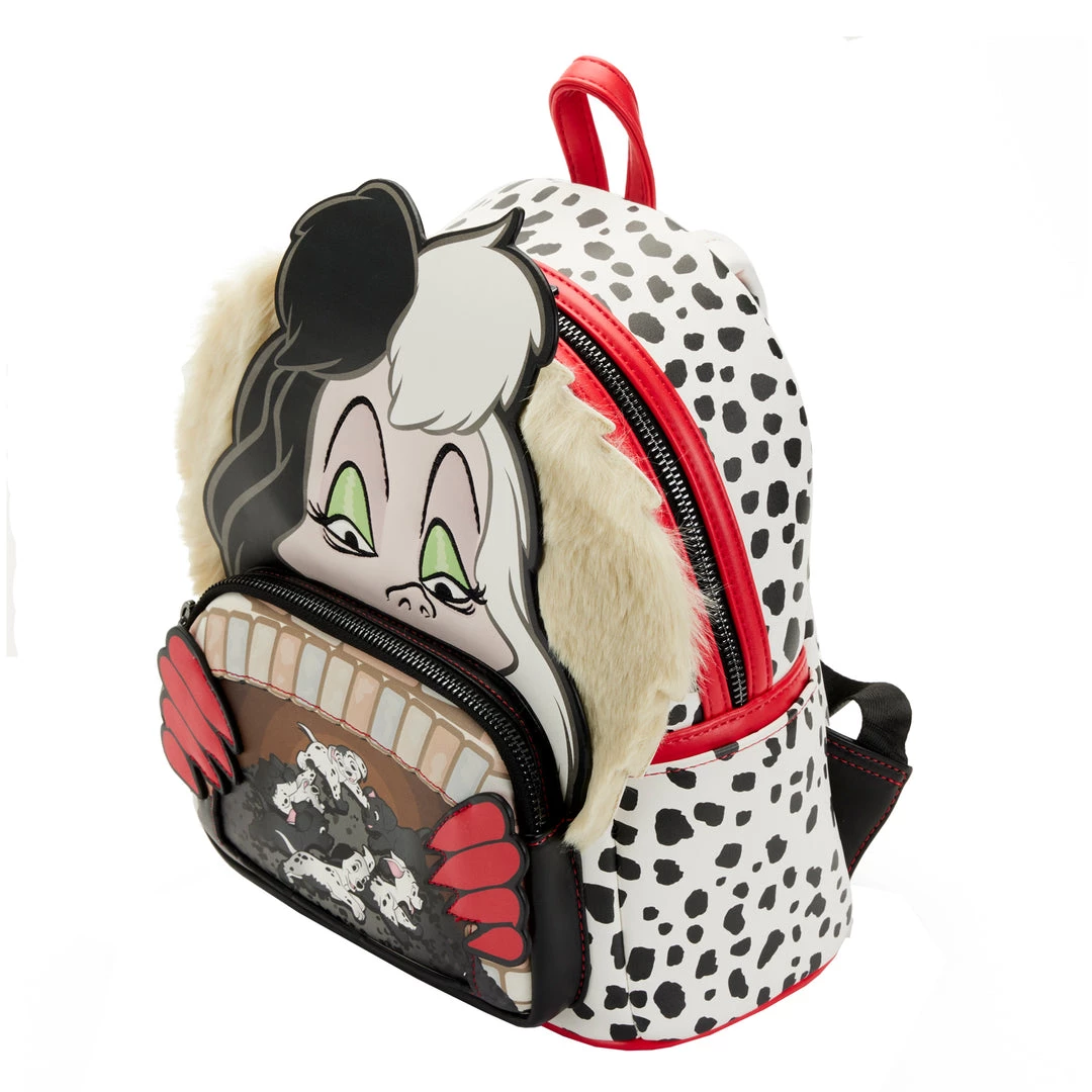 Loungefly Disney 101 Dalmatians Villains Scene Cruella Mini Backpack New 3 Loungefly Disney 101 Dalmatians Villains Scene Cruella Mini Backpack New
