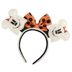 Loungefly Disney Ghost Minnie Mouse Glow In The Dark Ears Headband New