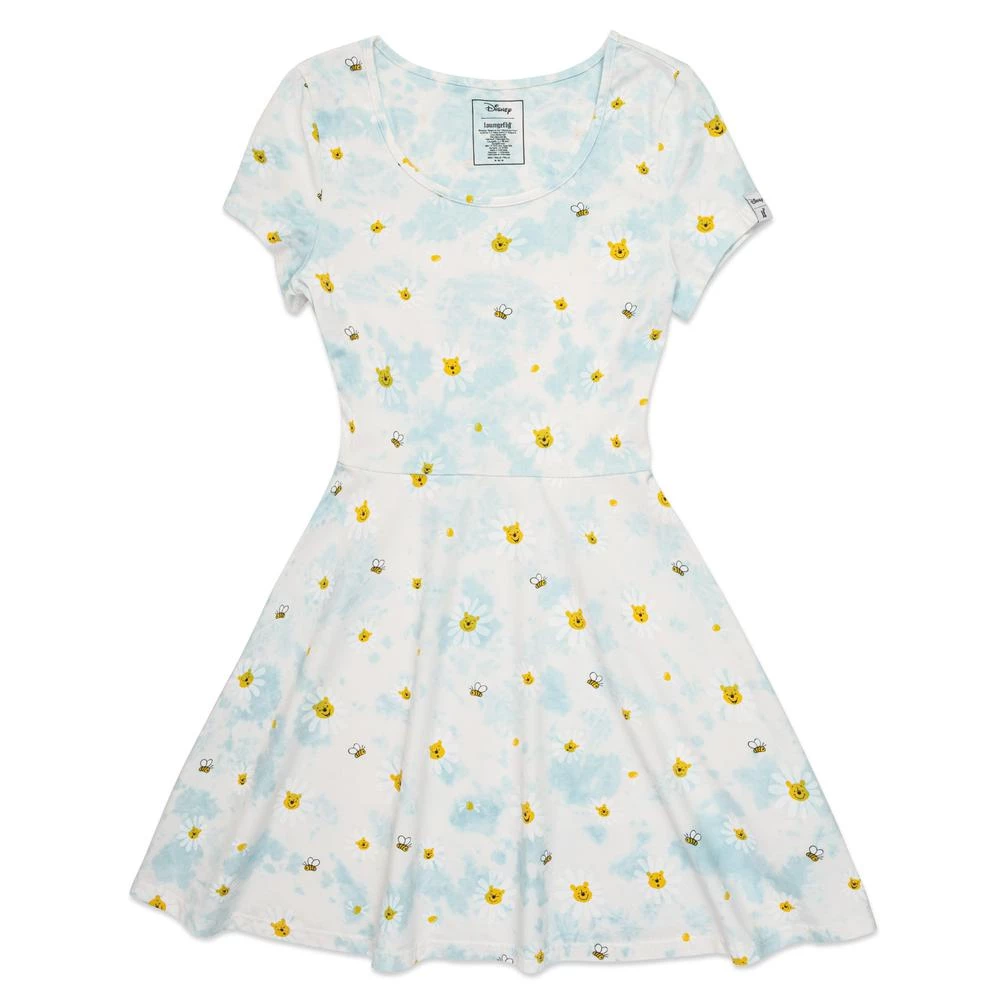 New Loungefly Disney Winnie The Pooh Daisy Skater Dress 4 New Loungefly Disney Winnie The Pooh Daisy Skater Dress