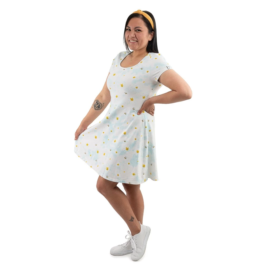New Loungefly Disney Winnie The Pooh Daisy Skater Dress 7 New Loungefly Disney Winnie The Pooh Daisy Skater Dress