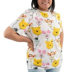 Loungefly Disney Winnie The Pooh & Friends Balloons Print Tee New