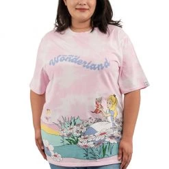 New Loungefly Disney Alice In Wonderland Daisy Fields Print Tee