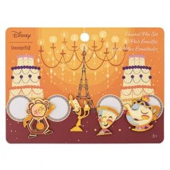 New Loungefly Disney Beauty And The Beast Fixtures 4Pc Enamel Pin Set