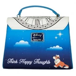 New Loungefly Disney Peter Pan Glow Clock Crossbody