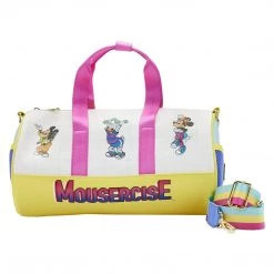 New Loungefly Disney Mousercise Duffle Bag Crossbody
