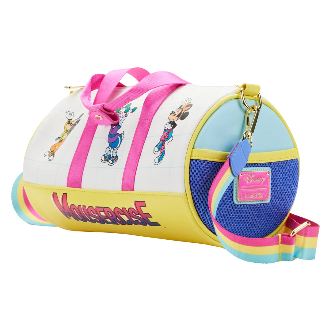 New Loungefly Disney Mousercise Duffle Bag Crossbody 2 New Loungefly Disney Mousercise Duffle Bag Crossbody