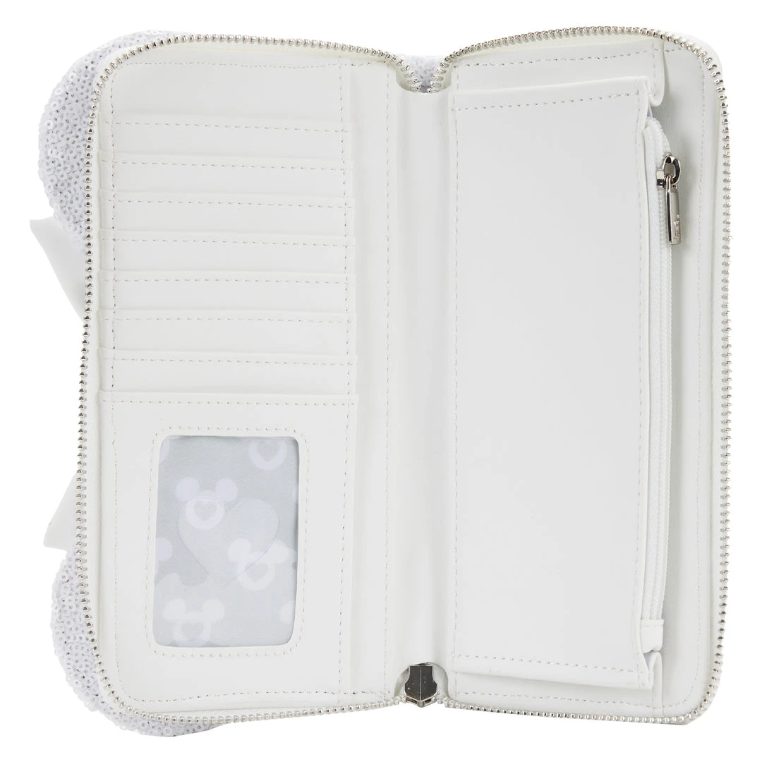 Loungefly Disney Minnie Sequin Wedding Ziparound Wallet 4 Loungefly Disney Minnie Sequin Wedding Ziparound Wallet