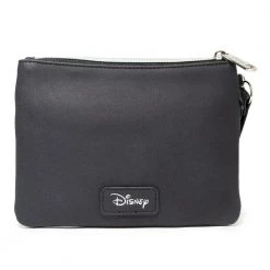 Buckle-Down Disney Cinderella Script Debossed Black Wristlet With Rose Gold Castle Emblem