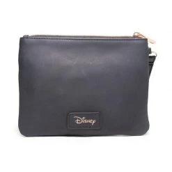 Buckle-Down Disney Mulan Script Debossed Black Wristlet With Rose Gold Castle Emblem New