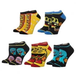 Bioworld New Pac-Man 5 Pair Ankle Socks