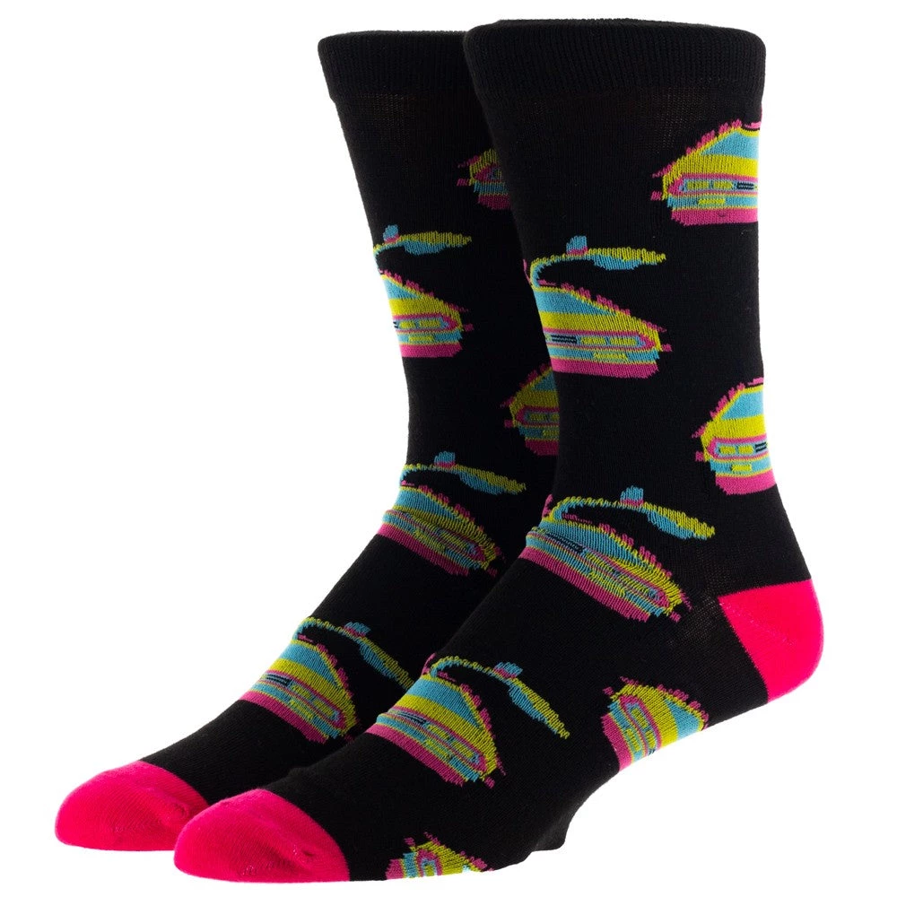 Bioworld Back To The Future 3 Pair Pack Crew Socks In Delorean Box New 3 Bioworld Back To The Future 3 Pair Pack Crew Socks In Delorean Box New