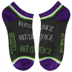 Bioworld Beetlejuice Ghost With The Most 5 Pair Ankle Socks