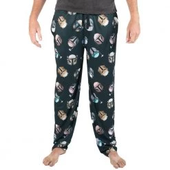 Bioworld Men's Star Wars The Mandalorian Aop Sleep Pants New