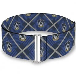 Buckle-Down Harry Potter Ravenclaw Crest Plaid Cinch Waist Belt New