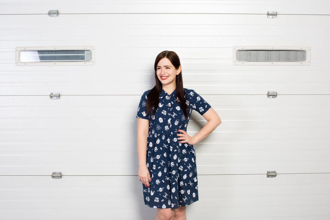 Cakeworthy Star Wars Aop Button Up Dress New 3 Cakeworthy Star Wars Aop Button Up Dress New