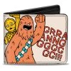 Buckle-Down New Star Wars Chewbacca Carrying C3-Po Bi-Fold Wallet