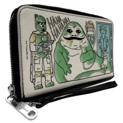 Buckle-Down Star Wars Boba Fett Jabba The Hutt Han Solo Mono Line Scene Wallet