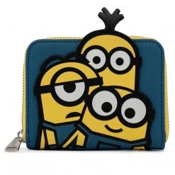 Loungefly Despicable Me Triple Minion Bello Ziparound Wallet New