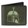 Loungefly New Star Wars Boba Fett Helmet + Mandalorian Crest Kyr'Bes Skull Bi-Fold Wallet