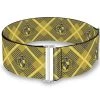 Buckle-Down New Harry Potter Hufflepuff Crest Plaid Cinch Waist Belt