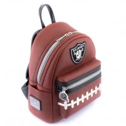 New Loungefly NFL Las Vegas Raiders Pigskin Logo Mini Backpack
