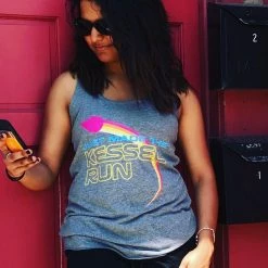 Fifth Sun Women's Star Wars Made The Kessel Run Tri-Blend Racerback Tank Top