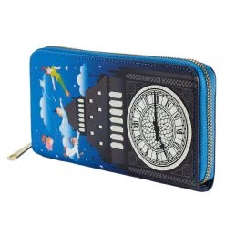 Loungefly Disney Peter Pan Glow Clock Ziparound Wallet New