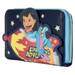 New Loungefly Disney Lilo And Stitch Space Adventure Ziparound Wallet