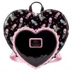 New Loungefly Valfre Double Heart Mini Backpack