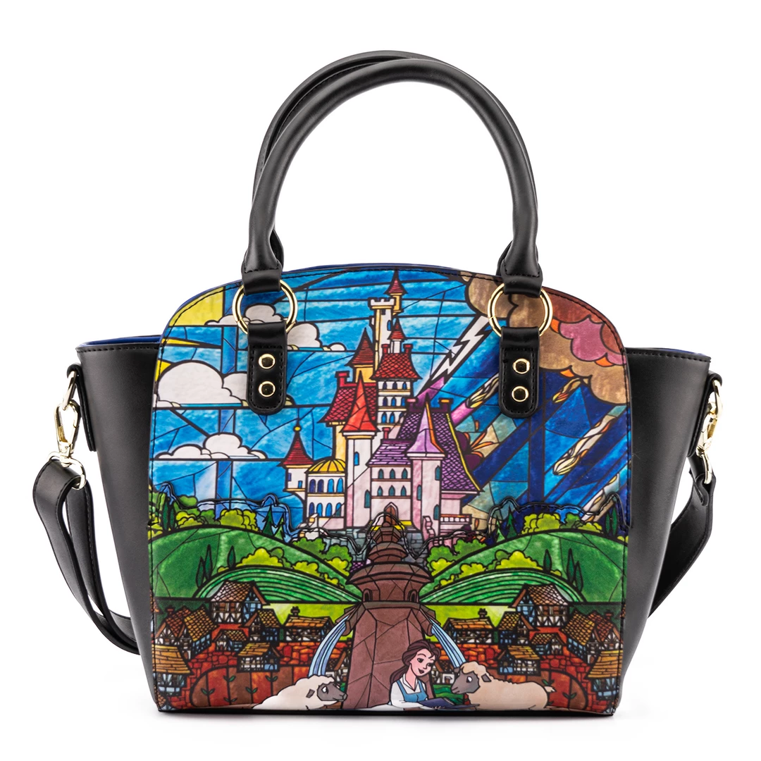 New Loungefly Disney Princess Castle Series Belle Crossbody 1 New Loungefly Disney Princess Castle Series Belle Crossbody
